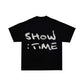 WHITE SHOWTIME SHIRT - MIDNIGHT BLACK